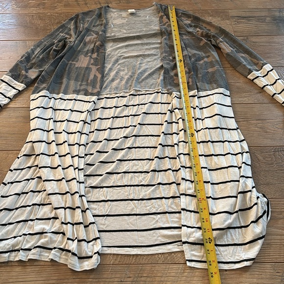 7th Ray Camouflage And Striped Long Sleeve Duster Size Large - Picture 5 of 6